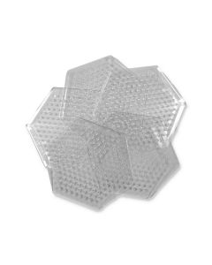 Legeplatte Sechseck für Nabbi - Bügelperlen