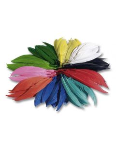 Indianerfedern, 100g, farbig sortiert