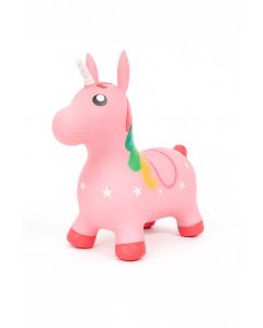 Hüpftier Einhorn, Sitzhöhe ca. 23cm mit Handpumpe