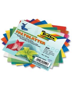 Transparentpapier 10x10cm, 500 Blatt, sortiert