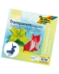 Transparentpapier 20x20cm, 500 Blatt, sortiert