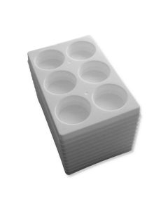 10er Set belcolART Farbpalette für 6 Temperapucks bis zu 44mm Größe, 18,3x12x2cm