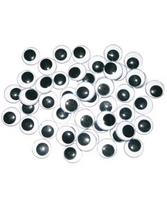 Wackelaugen Ø 18mm, Schwarz/Weiß, 50 Stk.