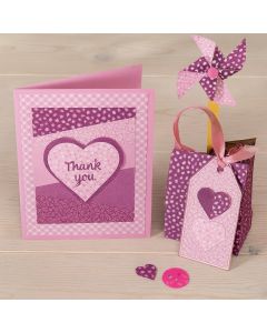 Motivkarton 50x70cm, 10 Bogen BASICS ROSA 