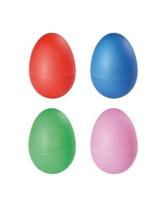 Rassel-Eier 4er Set farbig sortiert