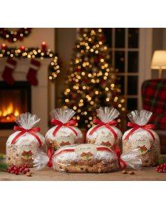 Stollenschläuche mit Weihnachtsdruck