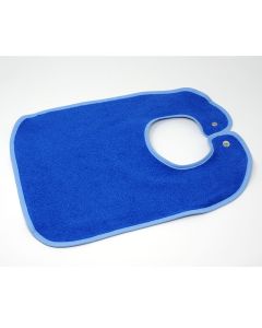Lätzchen 30x35cm royalblau mit Druckknopf 100% Baumwolle, Made in Germany