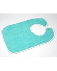 Lätzchen 30x35cm aquagrün mit Druckknopf 100% Baumwolle, Made in Germany