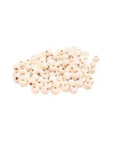 Holz-Perlen 100 Stück Ø 10 mm