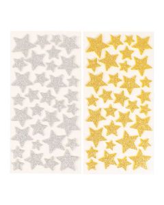 Glitzersticker aus Moosgummi, 132 Stück