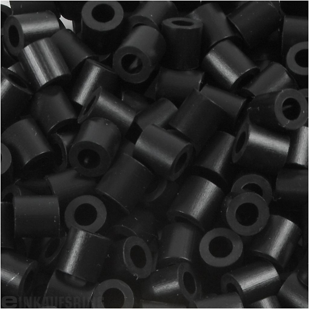 Nabbi - Bügelperlen, 5x5mm, schwarz Nr.1