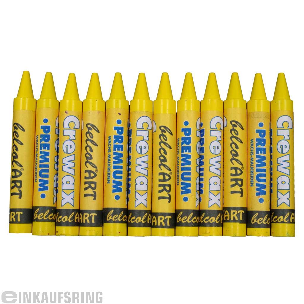 belcolART CREWAX , 12 Wachsmaler , Gelb
