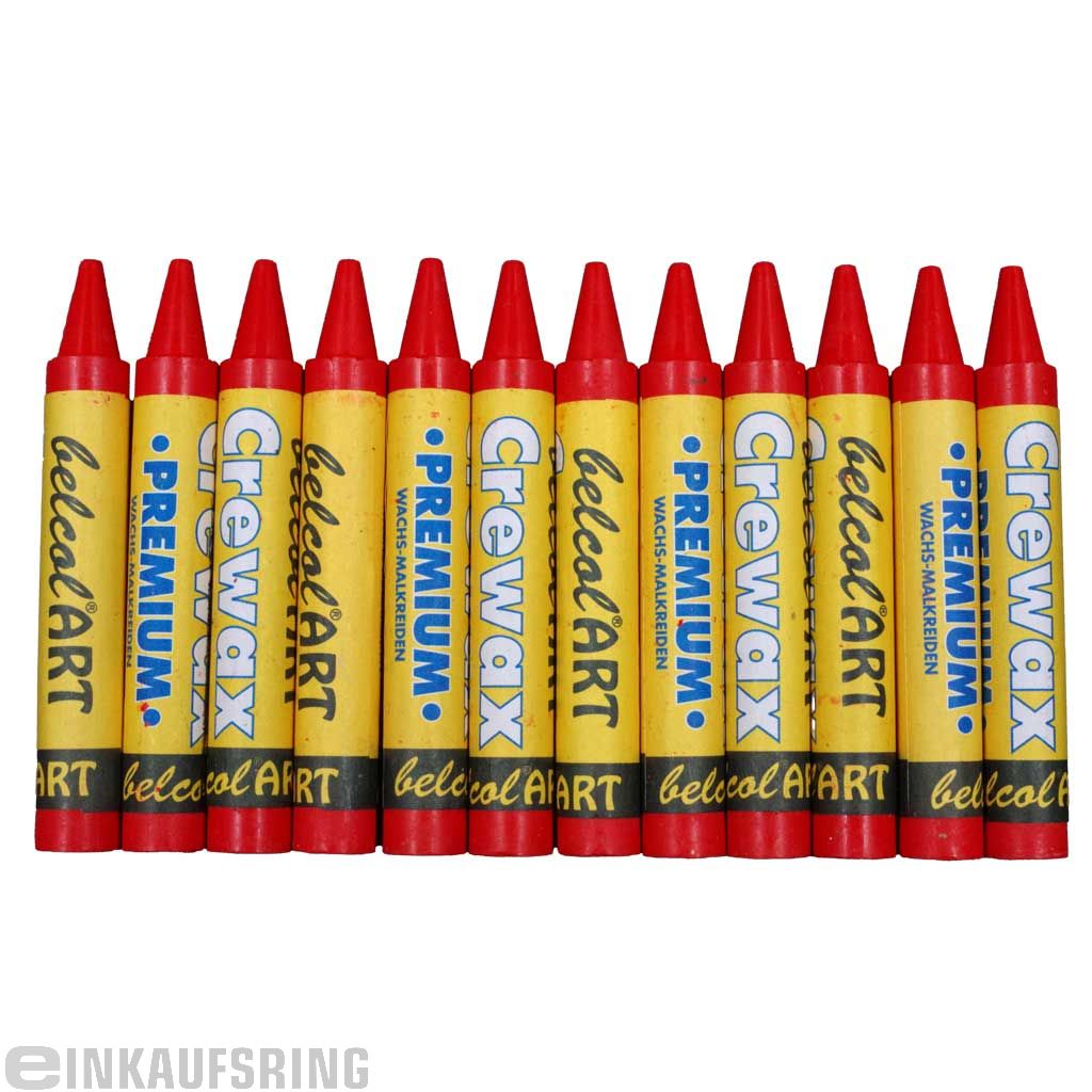 belcolART CREWAX , 12 Wachsmaler , Karminrot