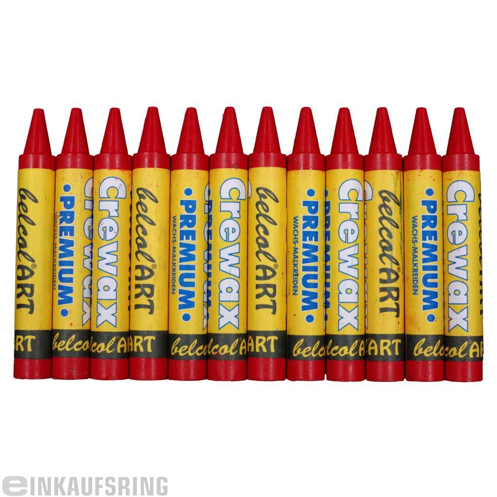 belcolART CREWAX , 12 Wachsmaler , Zinnoberrot