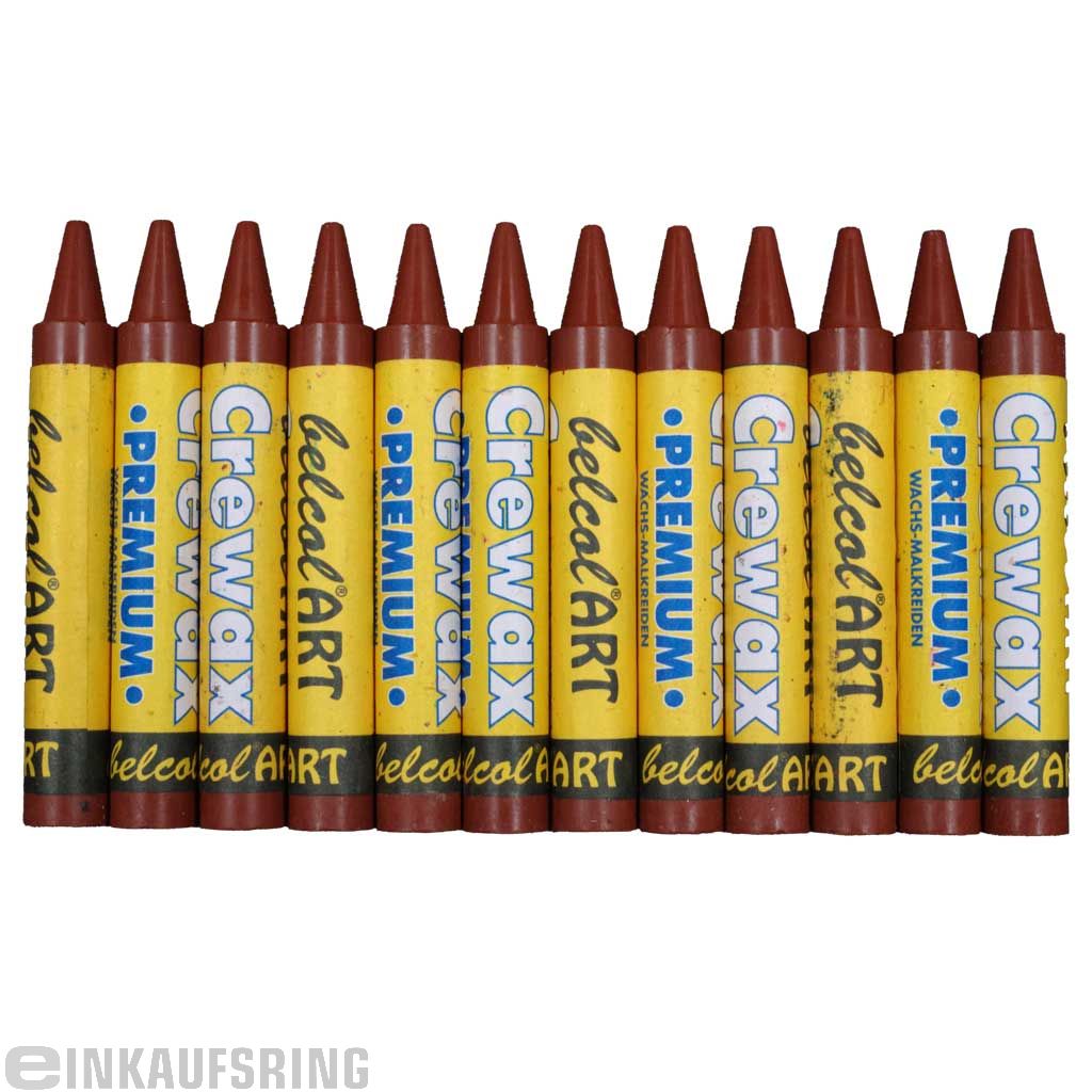 belcolART CREWAX , 12 Wachsmaler , Braun
