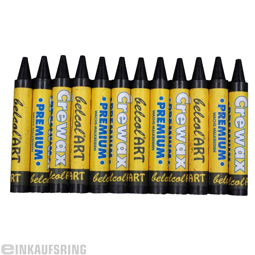 belcolART CREWAX , 12 Wachsmaler , Schwarz