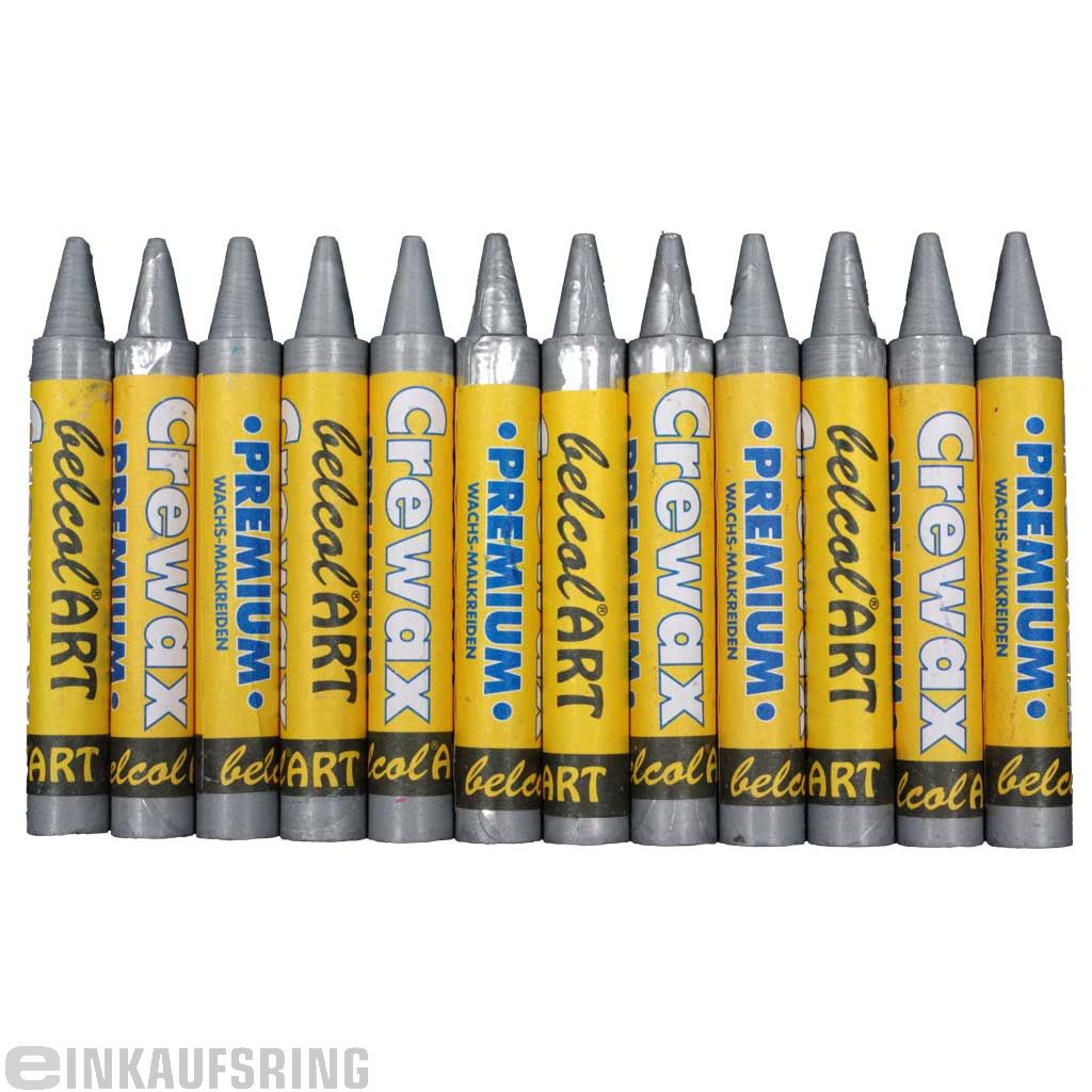 belcolART CREWAX , 12 Wachsmaler , Silber