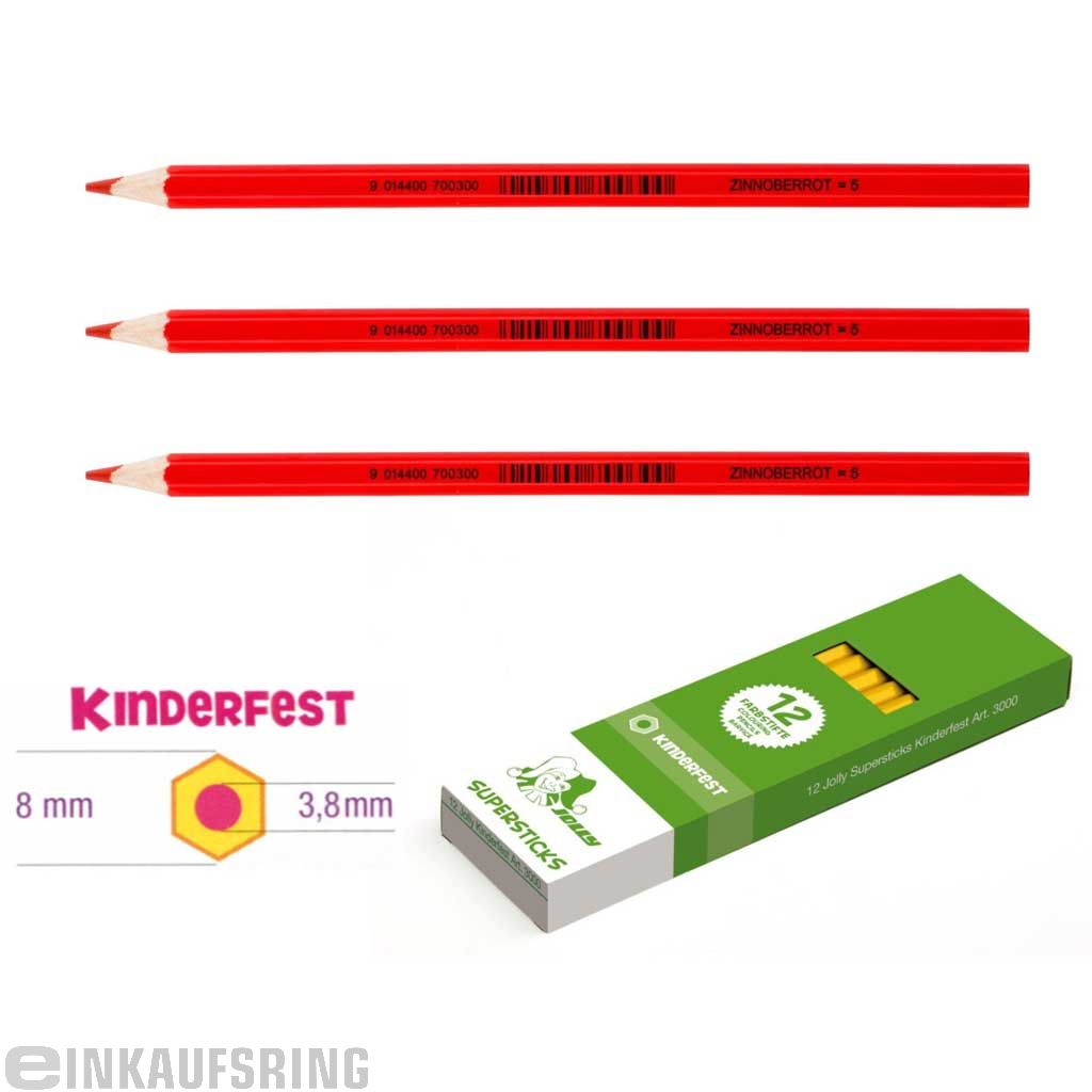 JOLLY Kinderfest 12 Stück zinnober