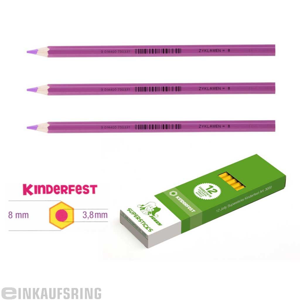 JOLLY Kinderfest 12 Stück zyklamen