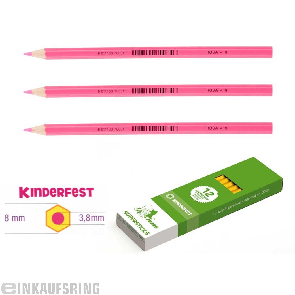 JOLLY Kinderfest 12 Stück rosa