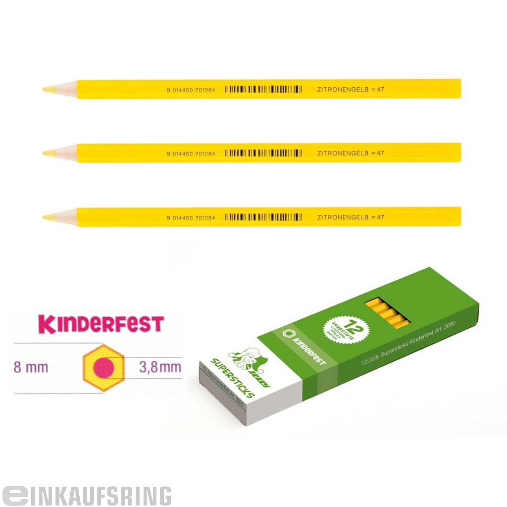 JOLLY Kinderfest 12 Stück zitronengelb