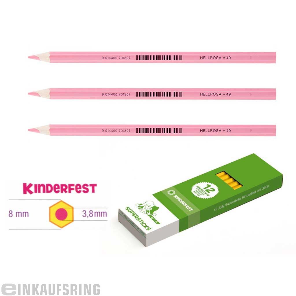 JOLLY Kinderfest 12 Stück hellrosa