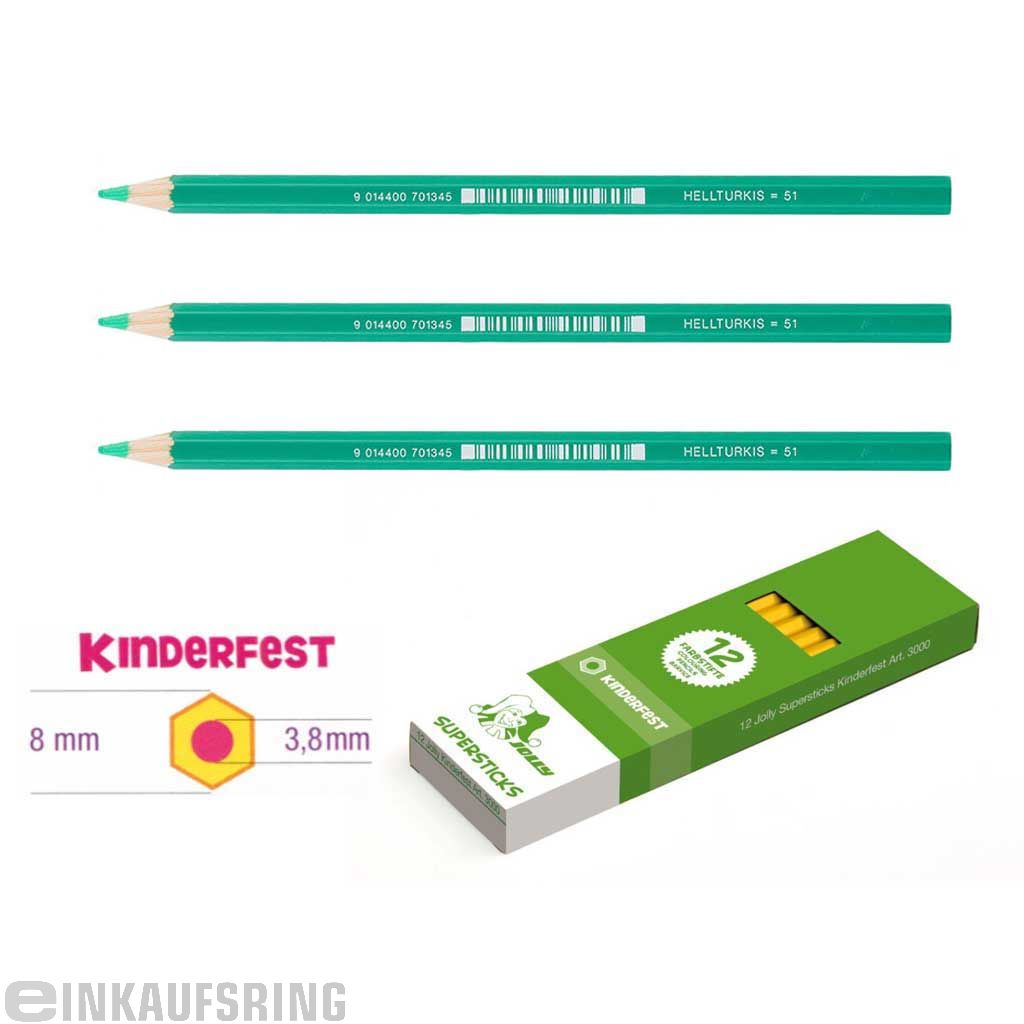 JOLLY Kinderfest 12 Stück helltürkis