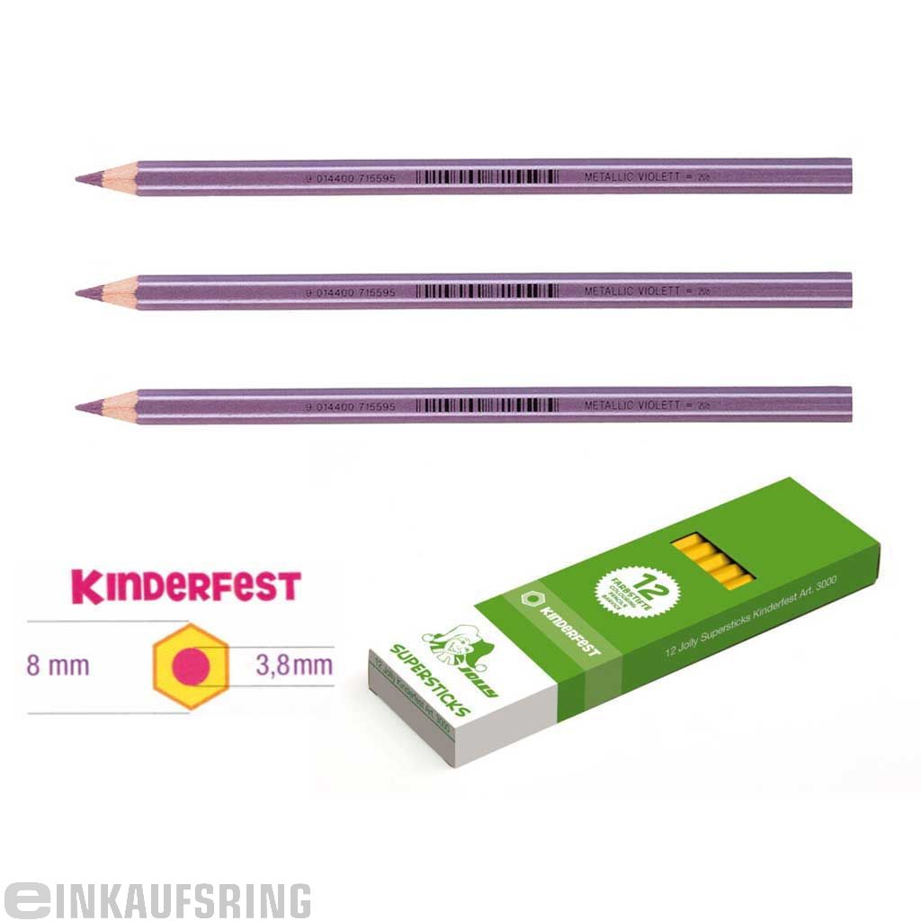 JOLLY Kinderfest 12 Stück metallic violett