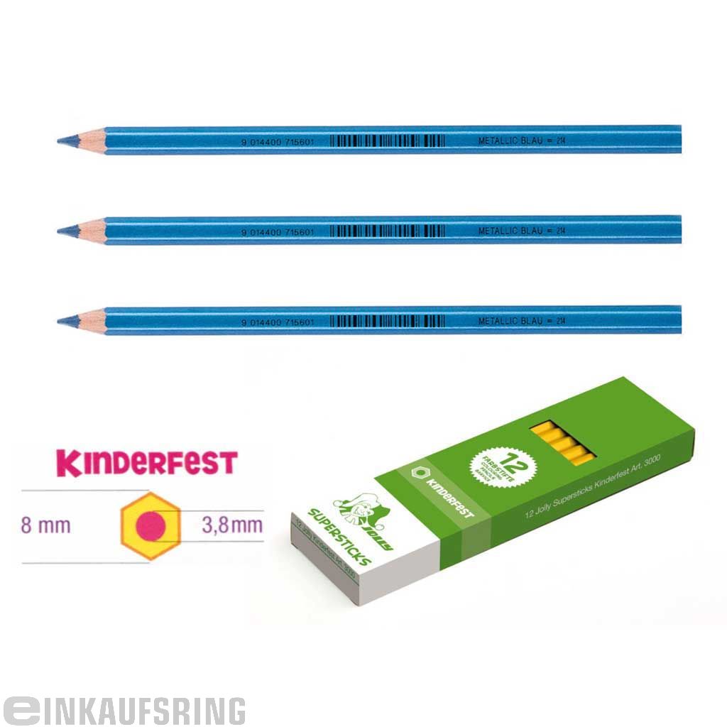 JOLLY Kinderfest 12 Stück metallic blau