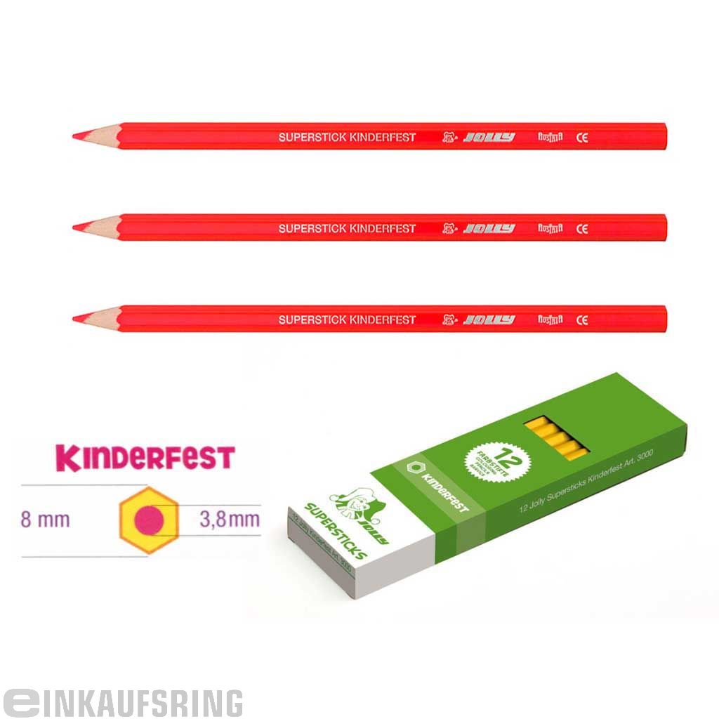 JOLLY Kinderfest 12 Stück neonrot