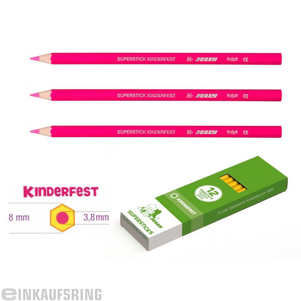JOLLY Kinderfest 12 Stück neonmagenta