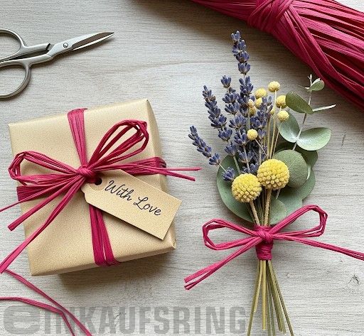 Raffia-Naturbast, 50g, eosin