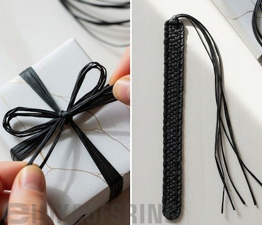 Edelbast 30m an einem Stück, schwarz