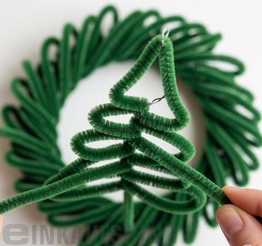 Chenilledraht, tannengrün