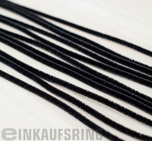 Chenilledraht, schwarz