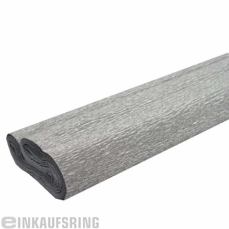Krepppapier 50cmx2,5m 10 Lagen, silber