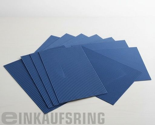E-Wellpappe, 50x70cm, 10 Bogen blau