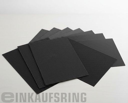 E-Wellpappe, 50x70cm, 10 Bogen schwarz