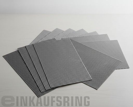 E-Wellpappe, 50x70cm, 10 Bogen silber