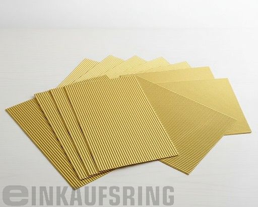 E-Wellpappe, 50x70cm, 10 Bogen gold