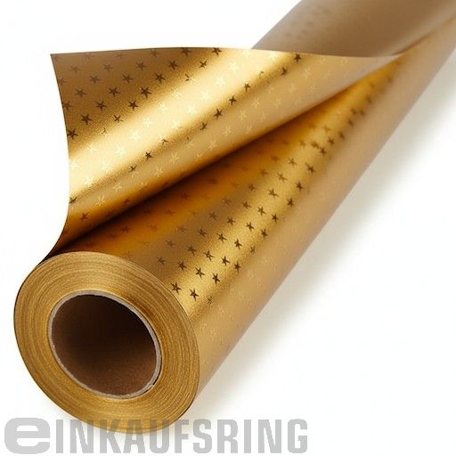Alu-Sternenfolie 10mx50xcm gold