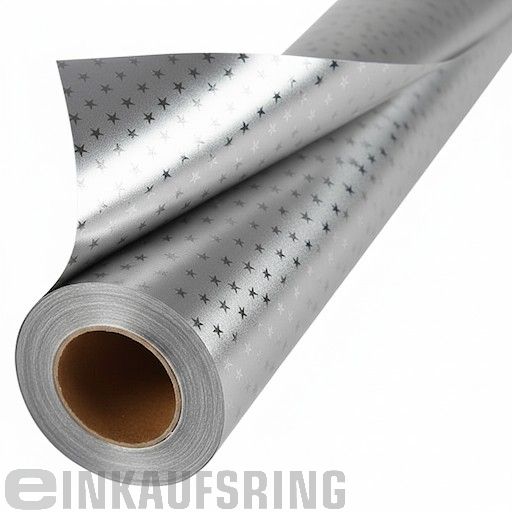 Alu-Sternenfolie 10mx50xcm silber
