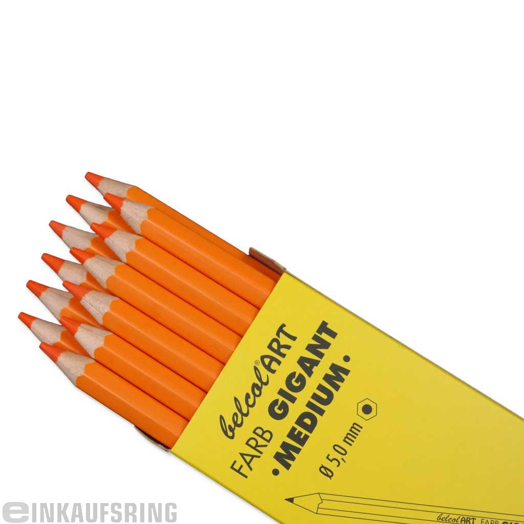belcolART FARB GIGANT MEDIUM, 12 Stifte Orange