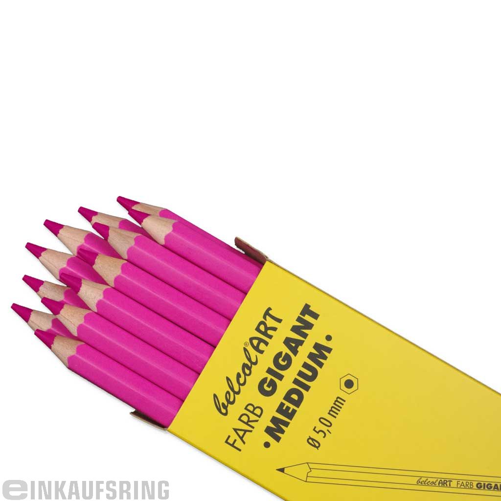 belcolART FARB GIGANT MEDIUM, 12 Stifte Pink