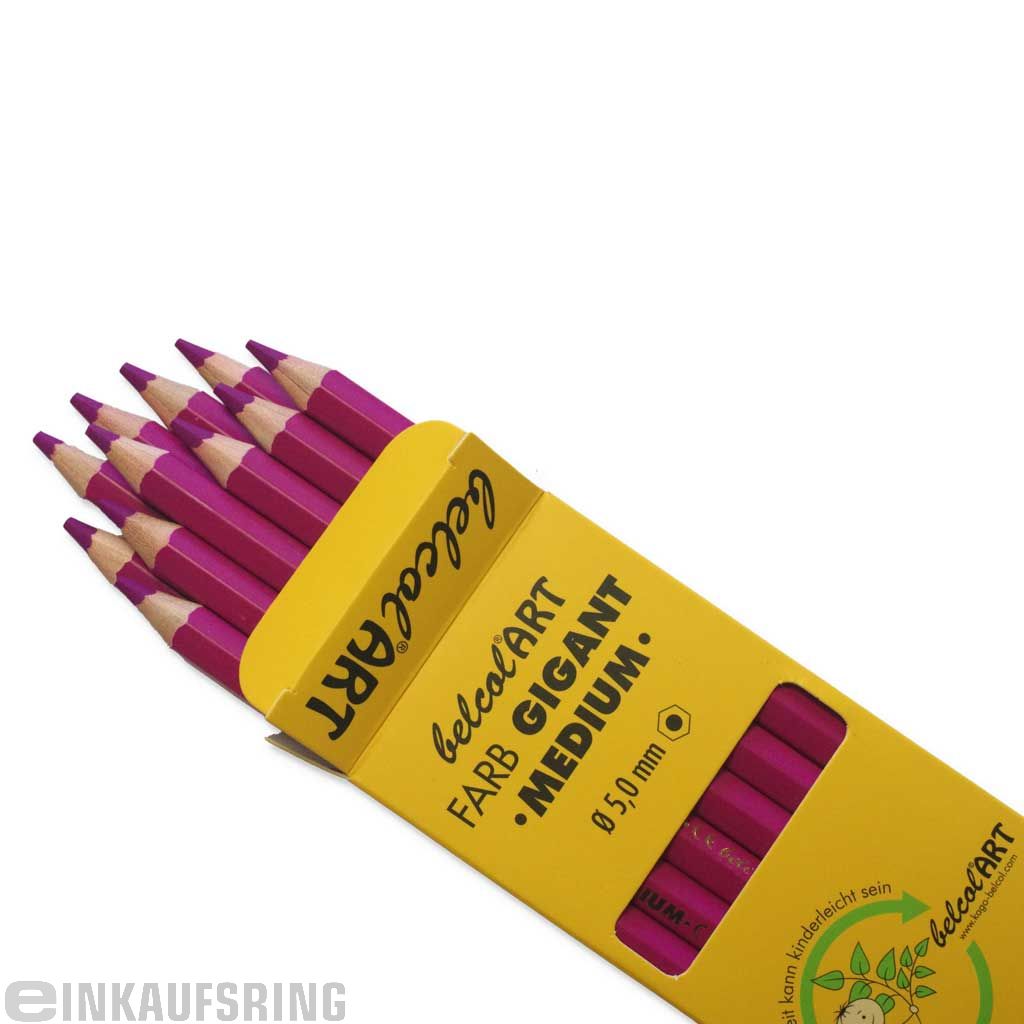 belcolART FARB GIGANT MEDIUM, 12 Stifte Pink