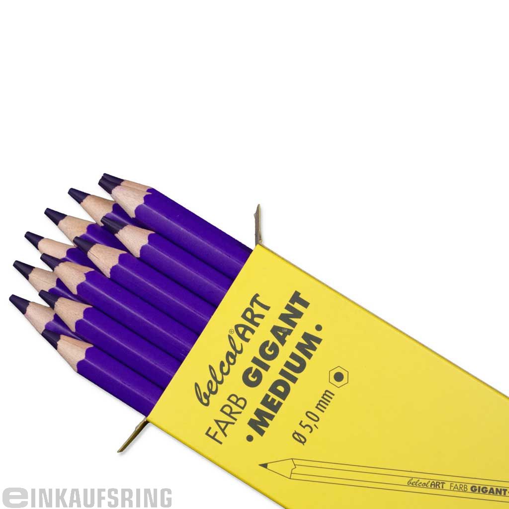 belcolART FARB GIGANT MEDIUM, 12 Stifte Violett