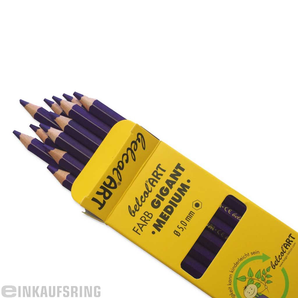 belcolART FARB GIGANT MEDIUM, 12 Stifte Violett