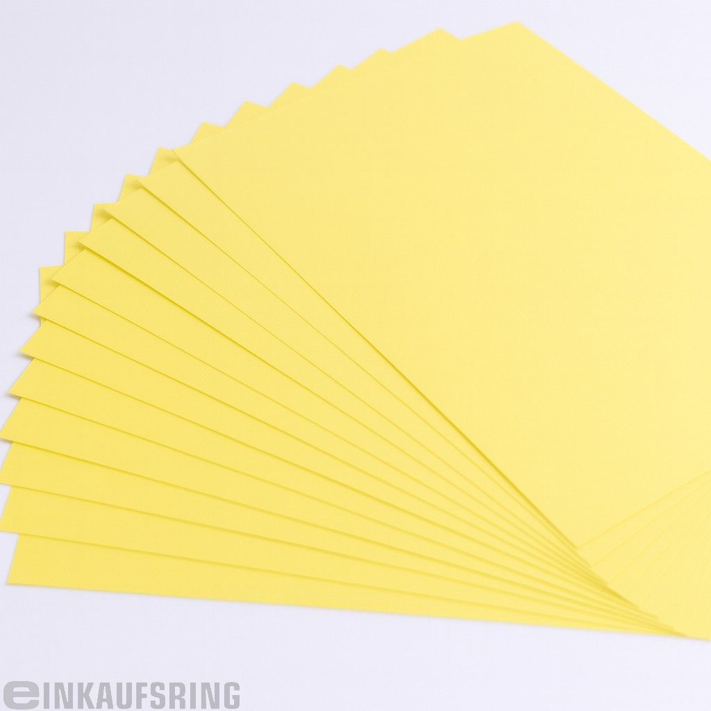 Tonkarton DIN A4, 100 Blatt zitronengelb