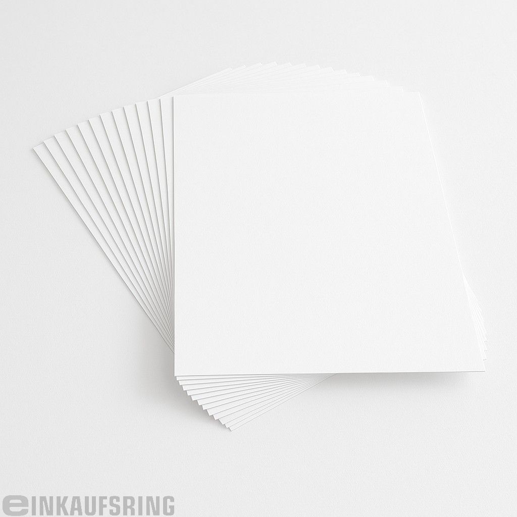 Fotokarton DIN A4, 50 Blatt weiß