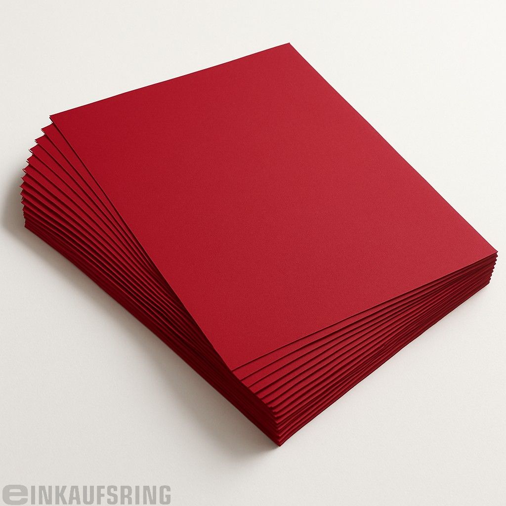 Fotokarton DIN A4, 50 Blatt rubinrot